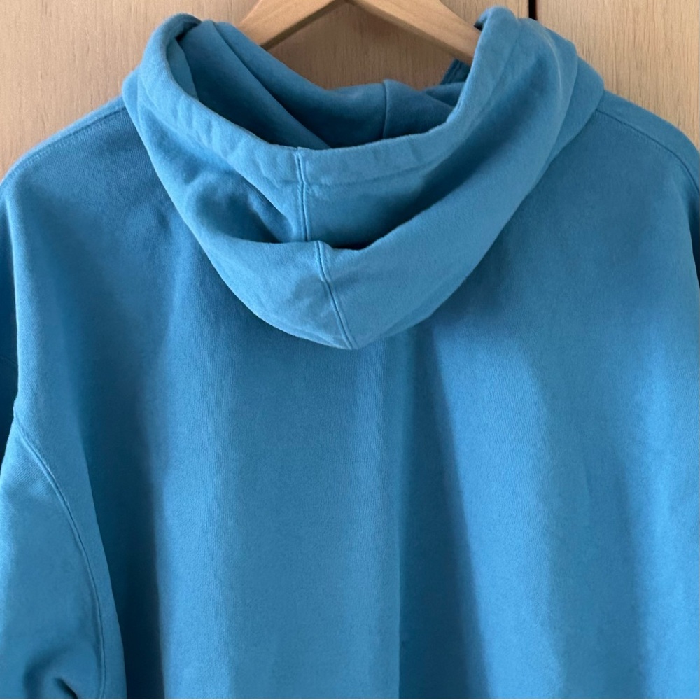 Jordan Flight Oversize Heavyweight Blue Fleece Hoodie Women's M Kangaroo Pocket - Picture 6 of 10